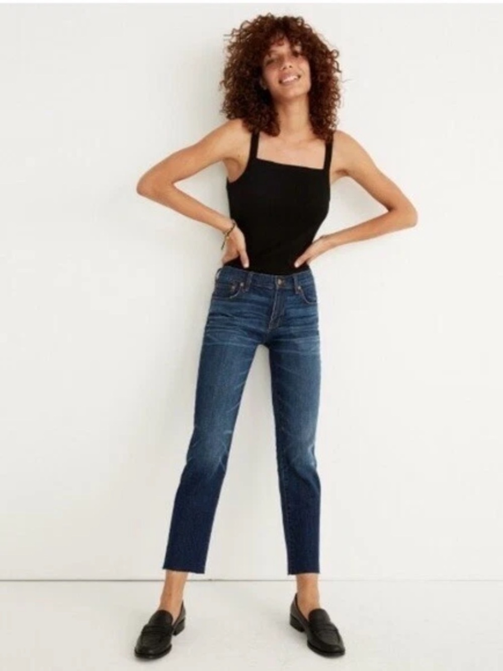 Madewell The Slim Boyjean Raw Hem Denim Jeans Size 24